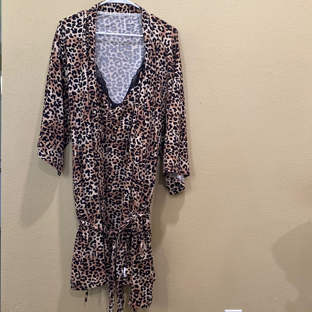 Leopard Print Women's Robe